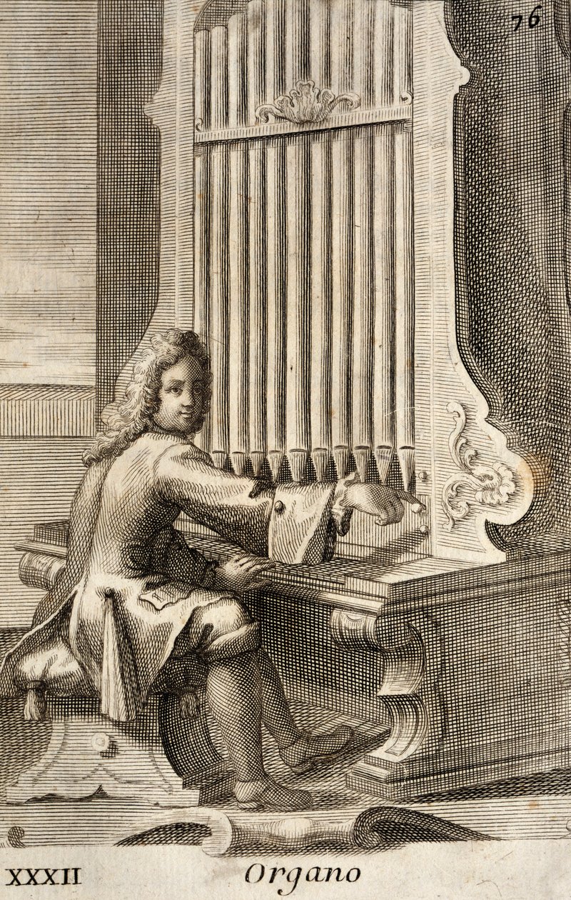 Man die het orgel speelt door Filippo Bonanni