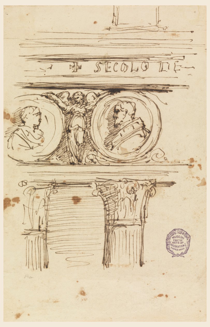 Ontwerp voor een Entablement door Filippo Marchionni
