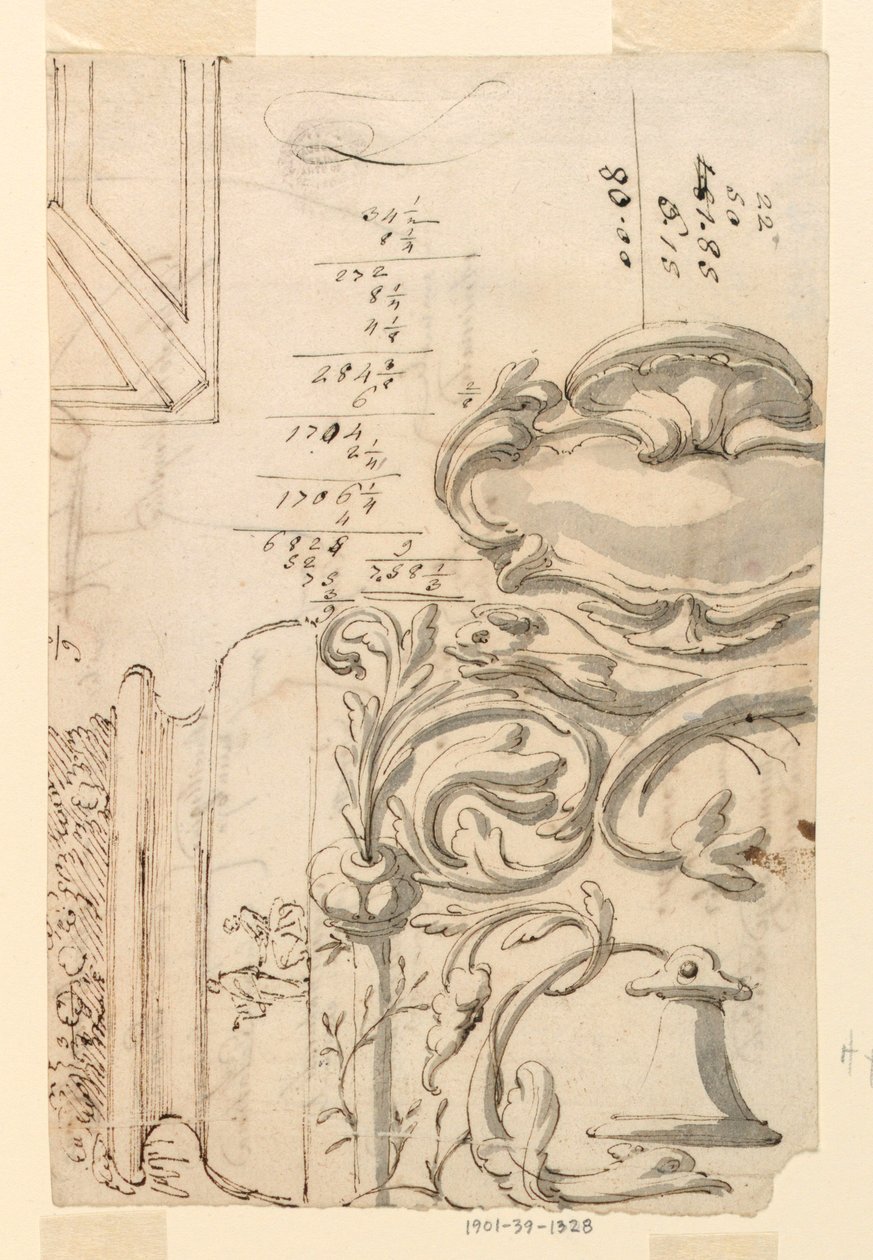 Tekening, Schetsen, ca. 1750 door Filippo Marchionni