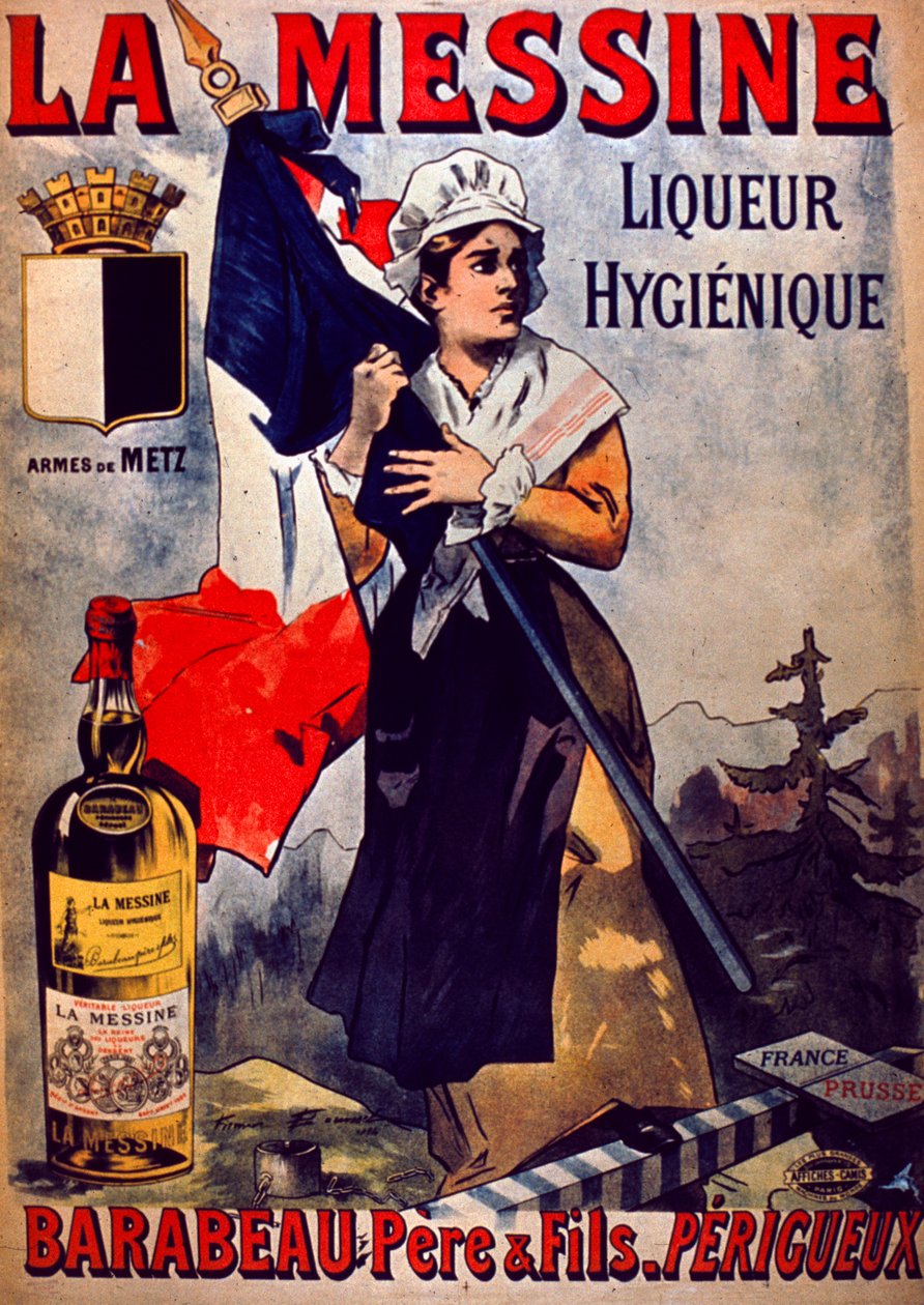 La Messine Liqueur Hygienique Advertentie (kleur litho) door Firmin Bouisset
