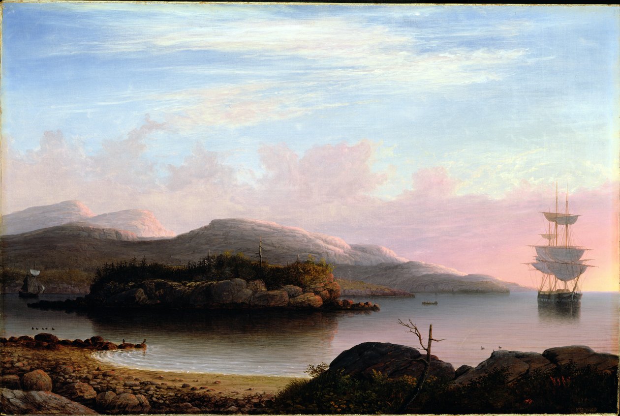 Bij Mount Desert Island, 1856 door Fitz Henry Lane