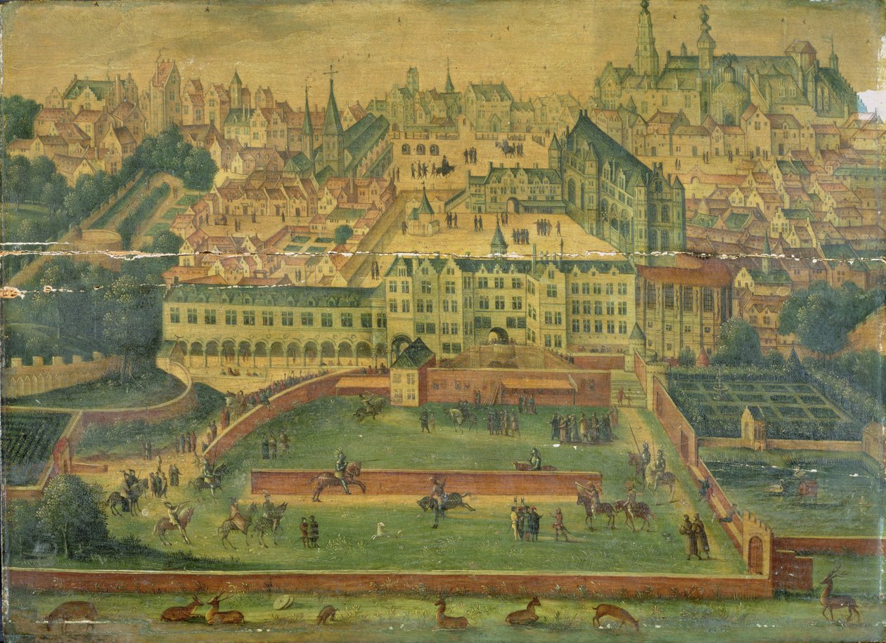Een Zicht op het Koninklijk Paleis, Brussel door Flemish School
