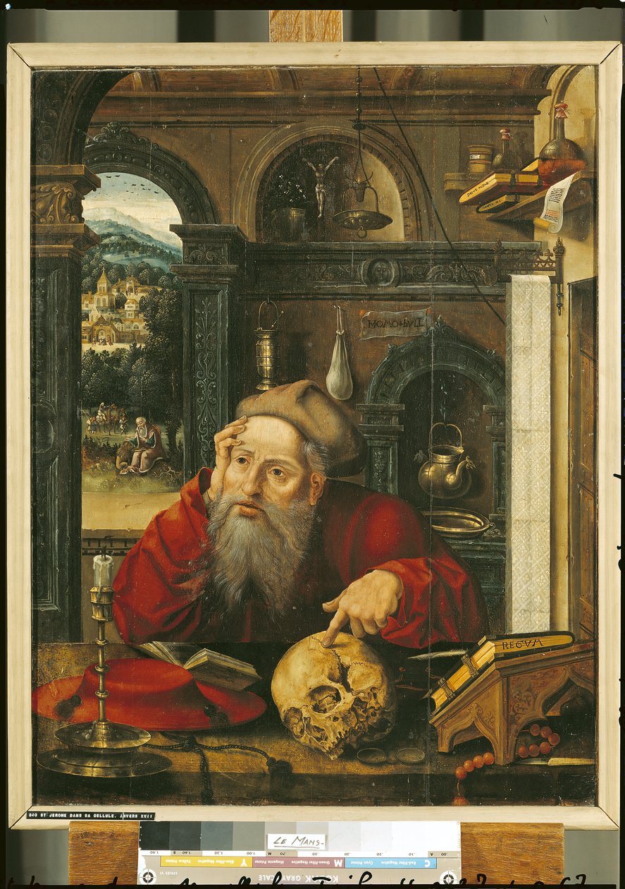 St. Hiëronymus in zijn Studie door Flemish School