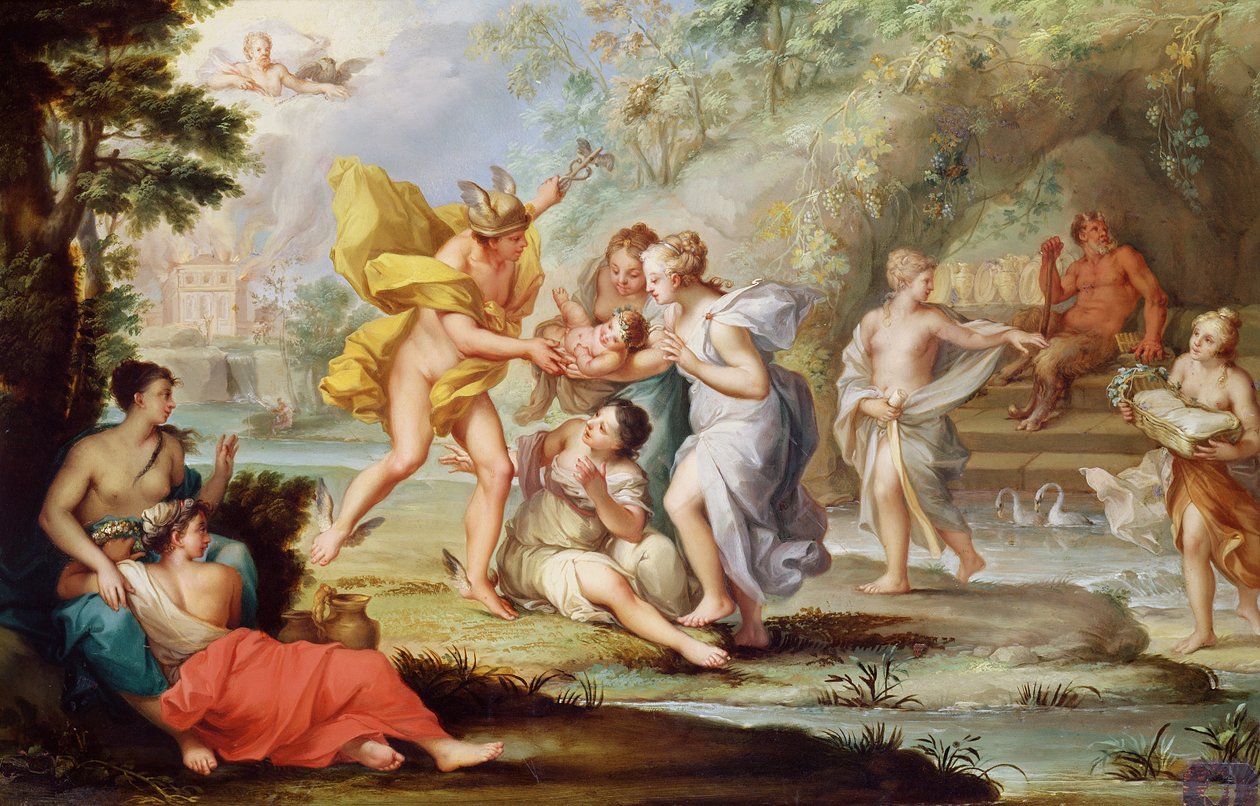De geboorte van Bacchus door Flemish School
