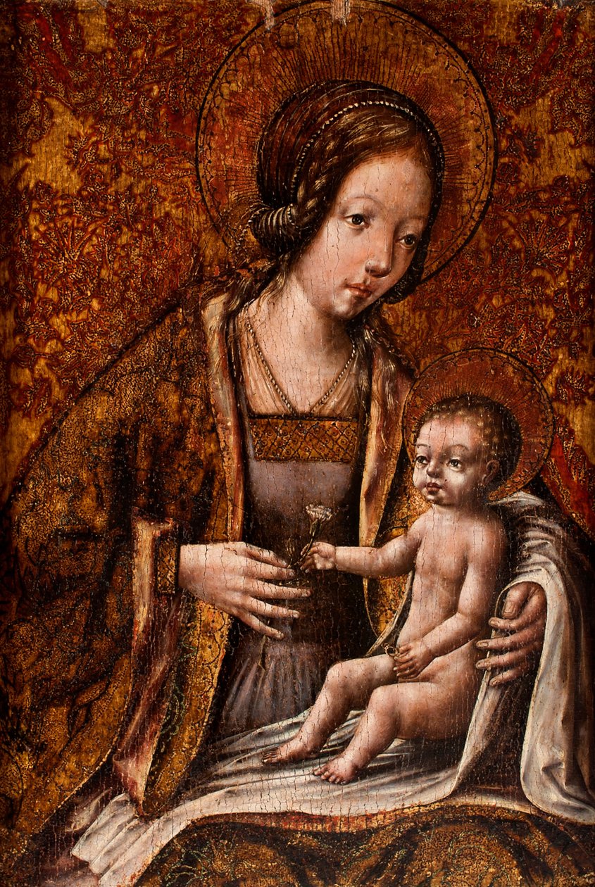 Madonna en Kind door Flemish School