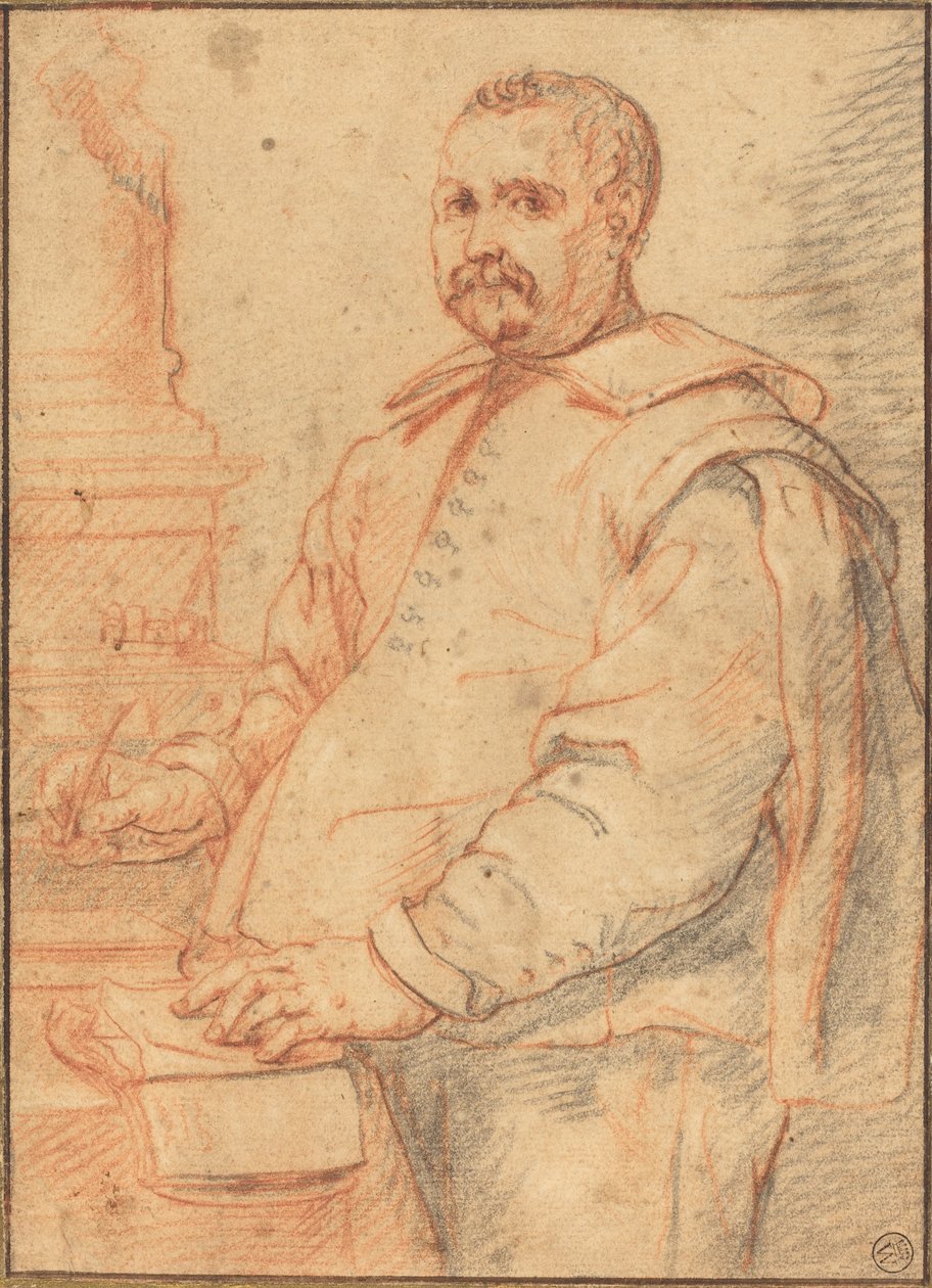 Een Geleerde Schrijvend door Flemish 17th Century
