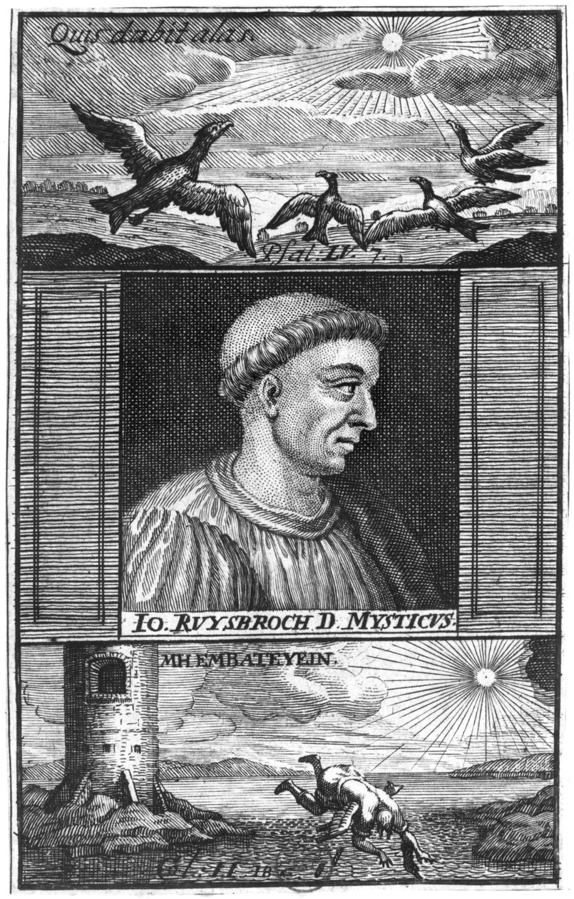 Jan van Ruysbroeck (1293-1381) door Flemish School