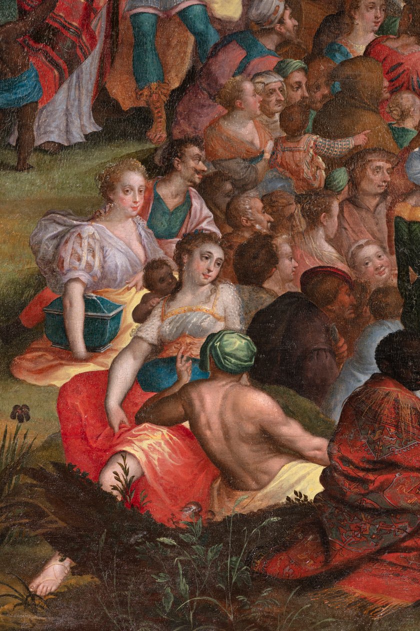 Prediking van Johannes in de woestijn door Flemish School
