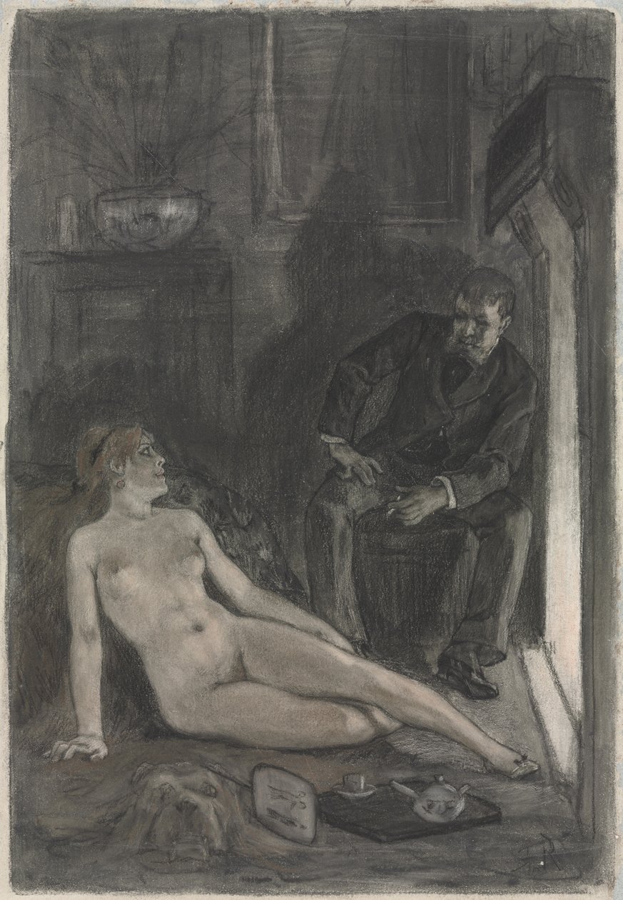 Winteravond door Félicien Rops