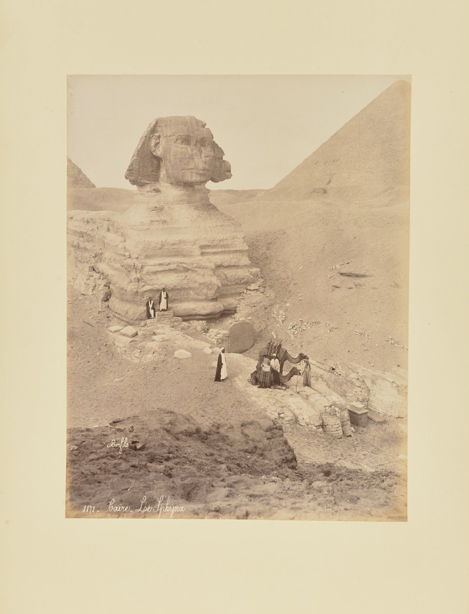 Caïro - De Sphynx door Félix Bonfils