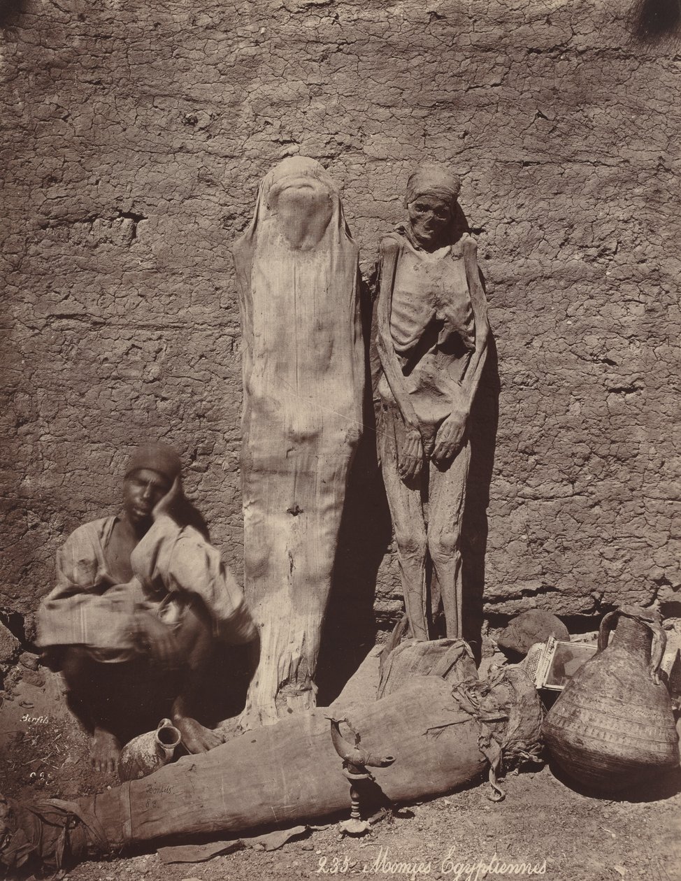 Egyptische mummies door Félix Bonfils