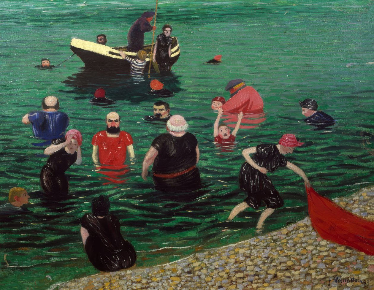 Zwemmers in Étretat door Félix Vallotton