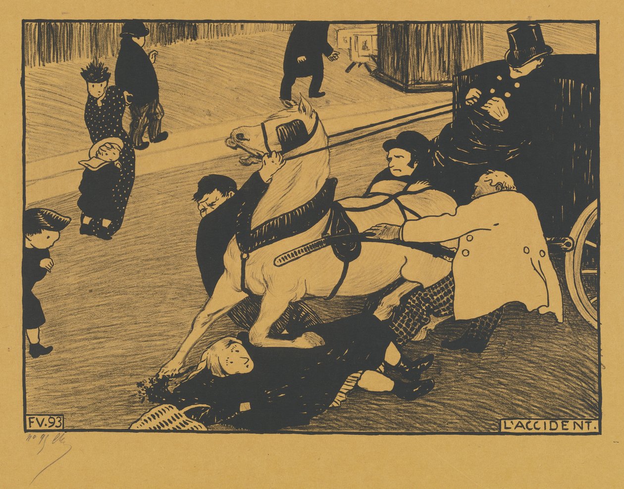 Het Ongeluk door Félix Vallotton