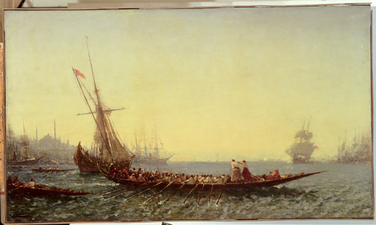 Haven in Constantinopel door Félix Ziem