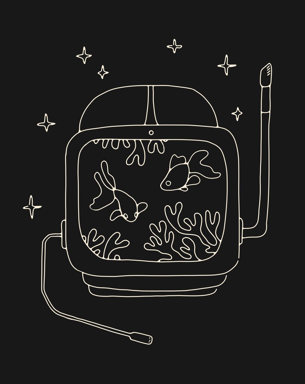 Astronautenhelm in water door Florent Bodart