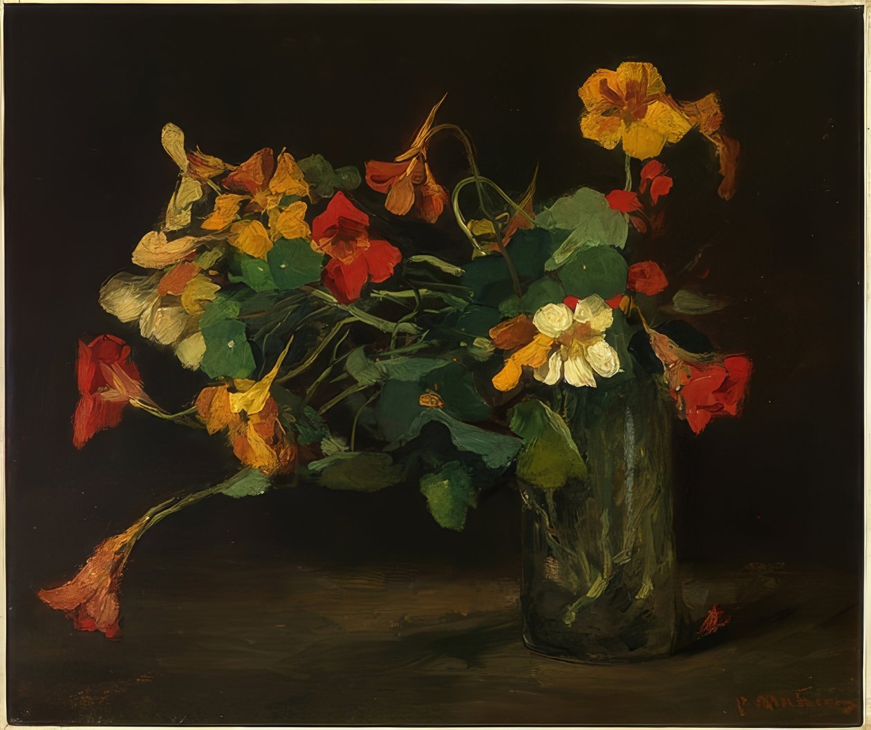 Bloemenstilleven met Oost-Indische kers door Floris Arntzenius