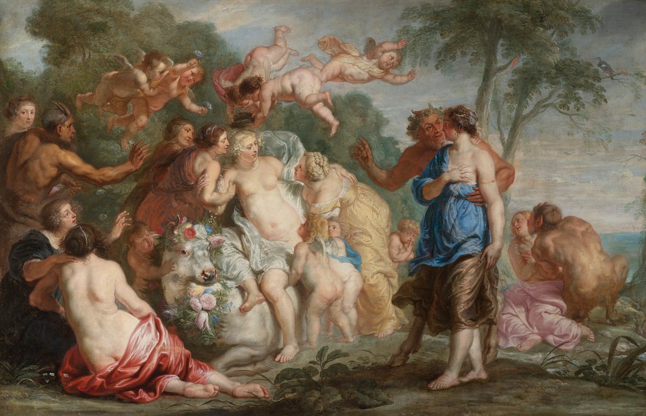 De Roof van Europa door Follower of Peter Paul Rubens