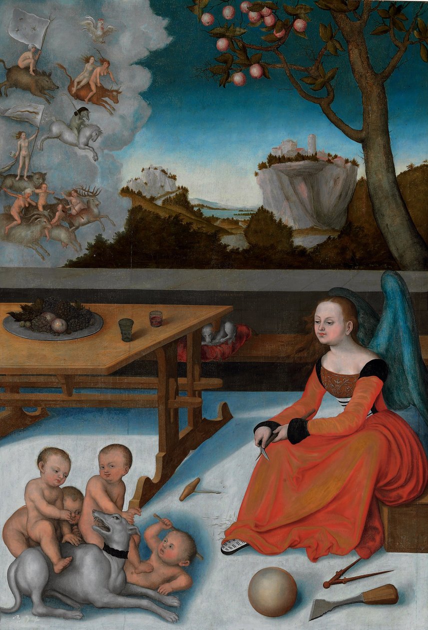 Melancholie door Follower of Lucas Cranach the Elder