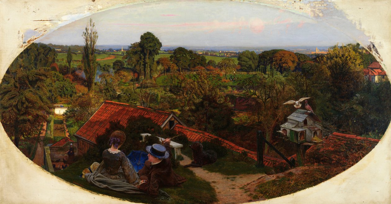 Een Engelse herfstmiddag, 1852-1853 door Ford Madox Brown