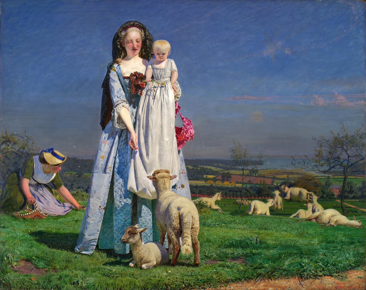 Mooie Baa-Lambs, 1850s door Ford Madox Brown