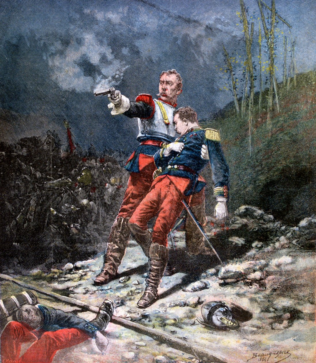 De Vijand Onder Ogen Zien, 1884, 1890 door Fortuné Méaulle