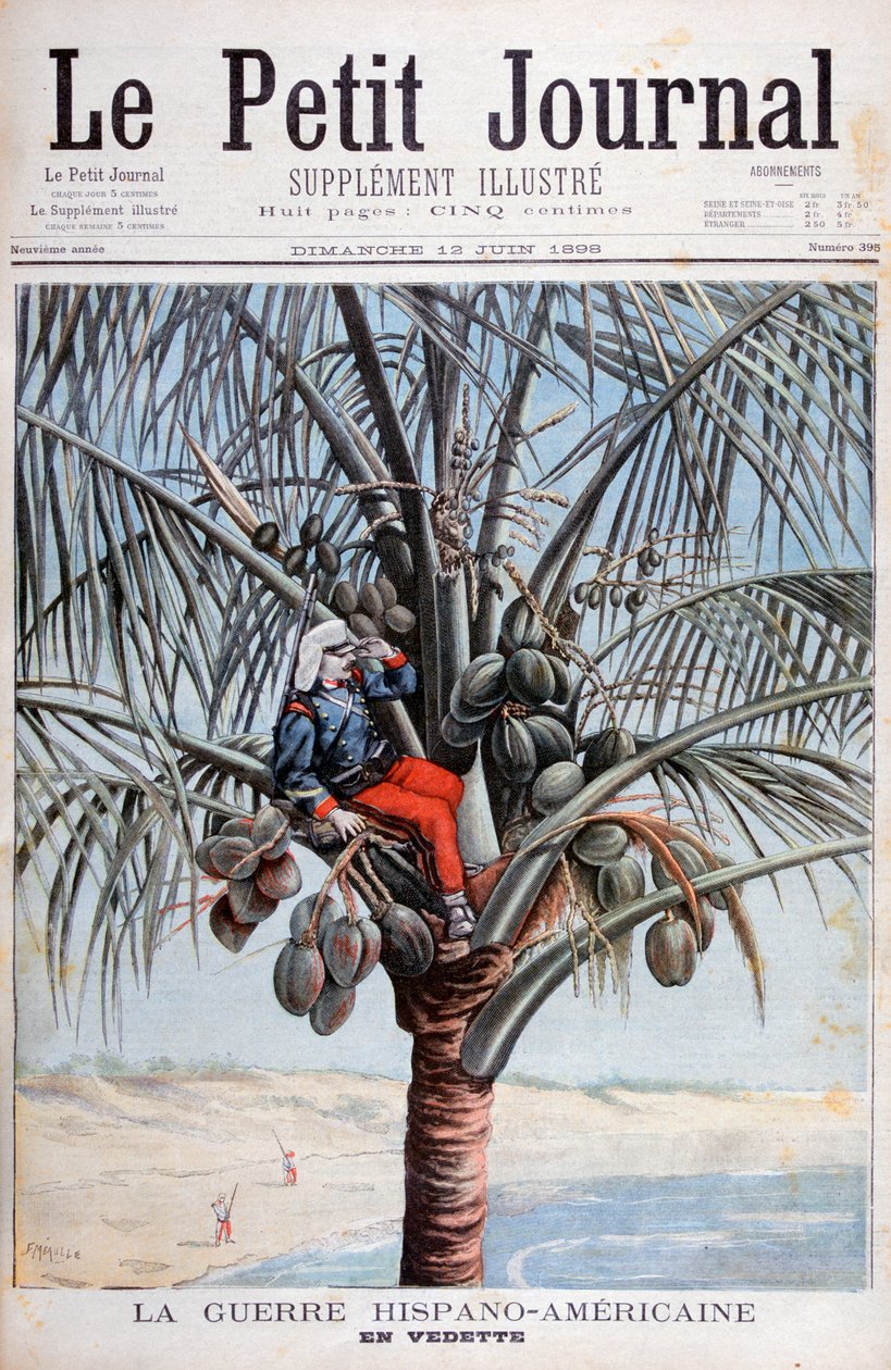 Spaanse uitkijkpost, Spaans-Amerikaanse oorlog, 1898 door Fortuné Méaulle