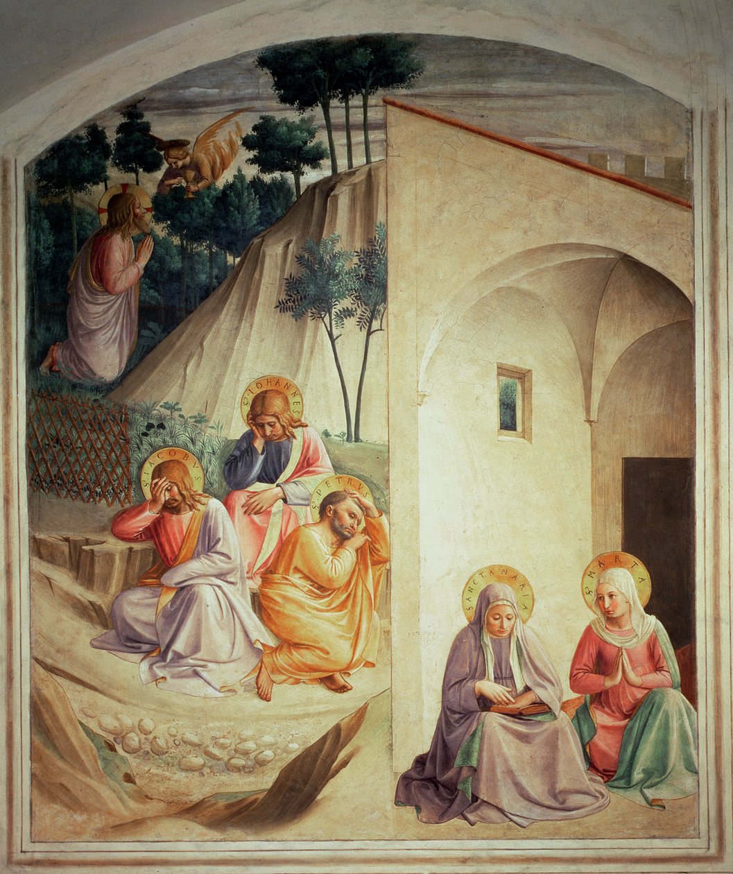 Agonie in de Tuin door Fra Angelico
