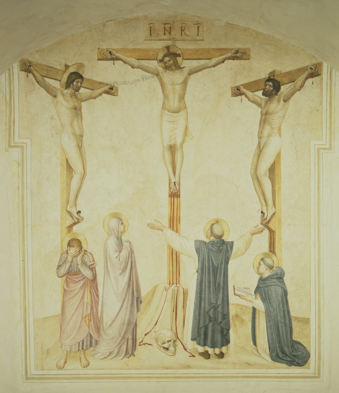 Christus aan het kruis tussen de twee dieven, c.1438-45 door Fra Angelico