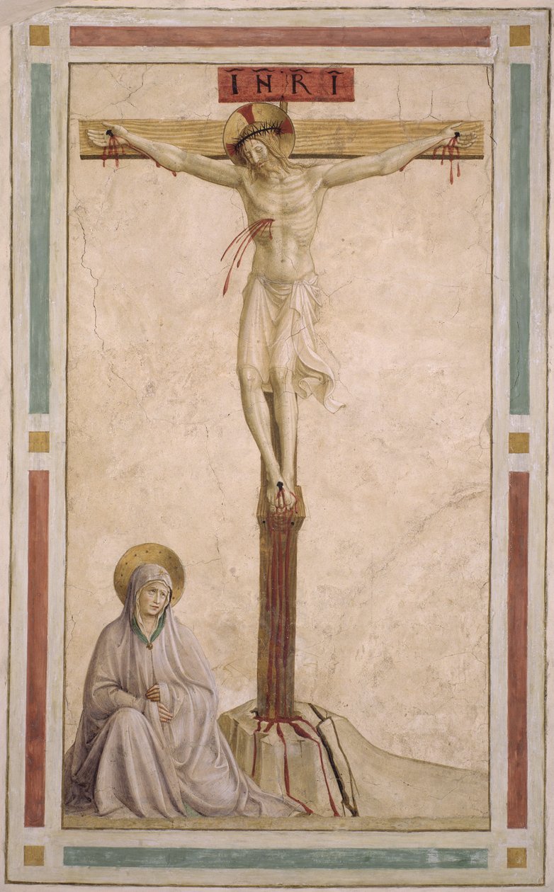 Kruisiging, uit cel 22 door Fra Angelico