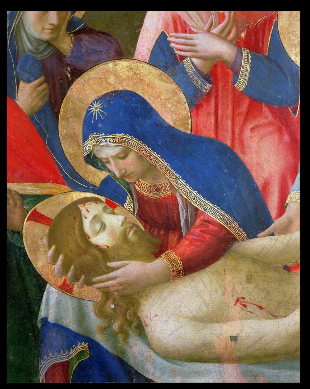 Rouw over de dode Christus (detail) door Fra Angelico