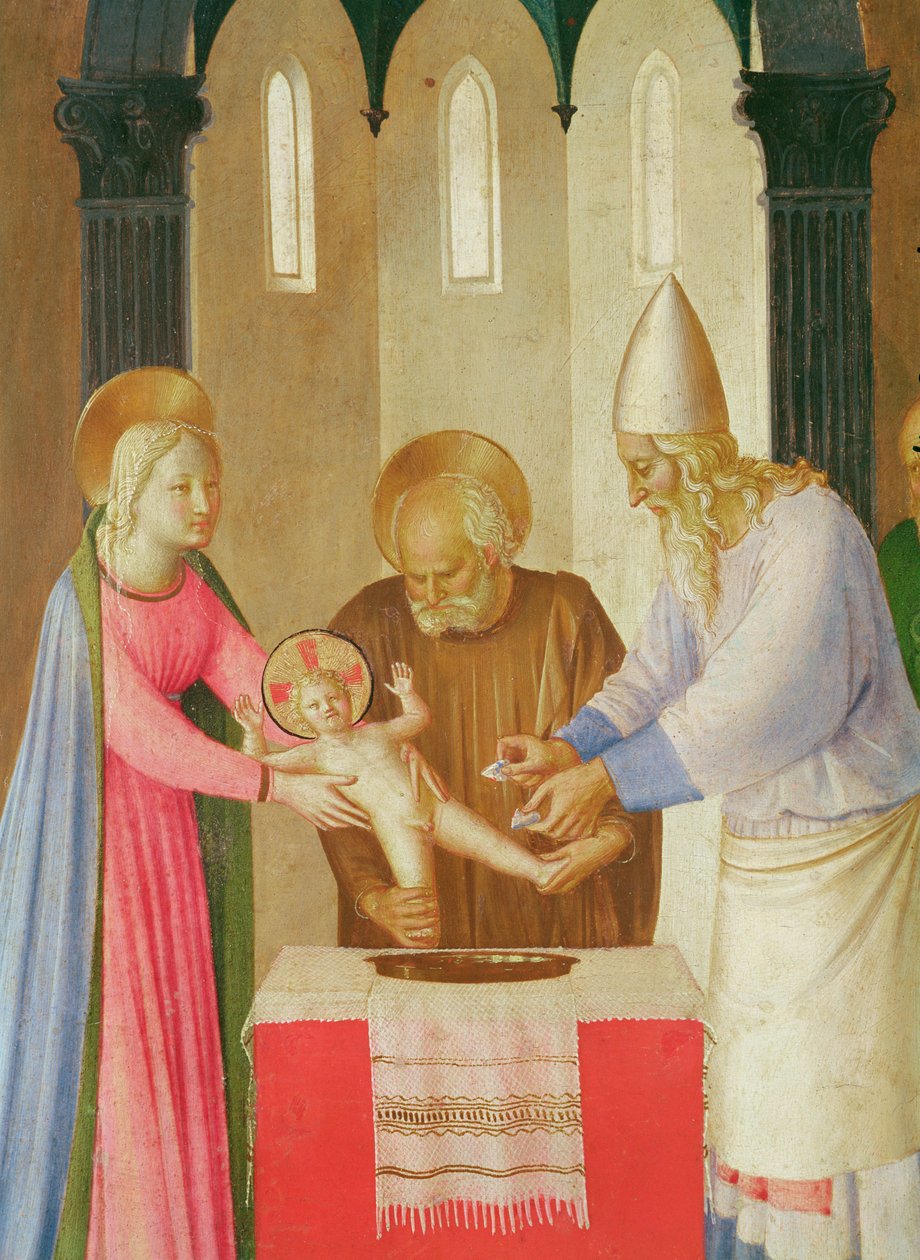 Scènes uit het leven van Christus, 1e paneel, de Besnijdenis (detail), ca. 1451-53 door Fra Angelico