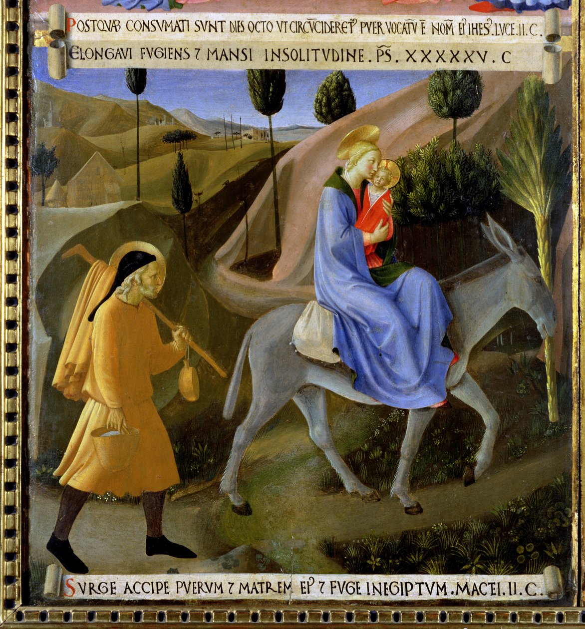 De vlucht naar Egypte (detail) door Fra Angelico