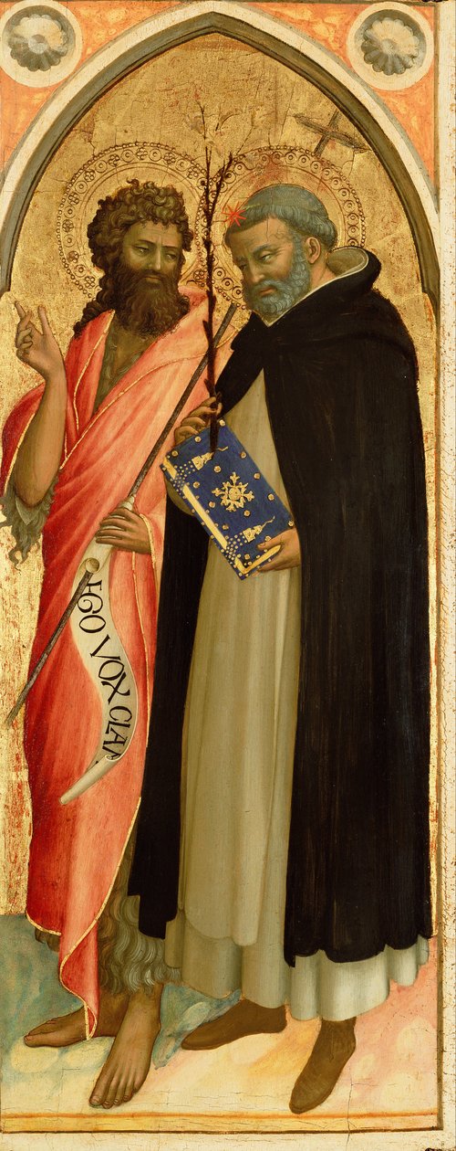 Sint Johannes de Doper en Sint Dominicus door Fra Angelico