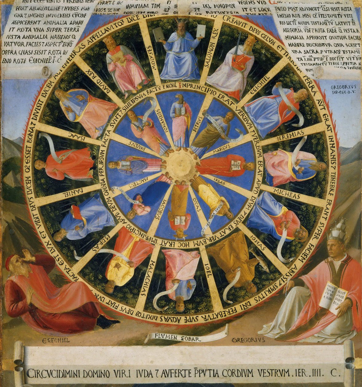 Het visioen van Ezechiël door Fra Angelico