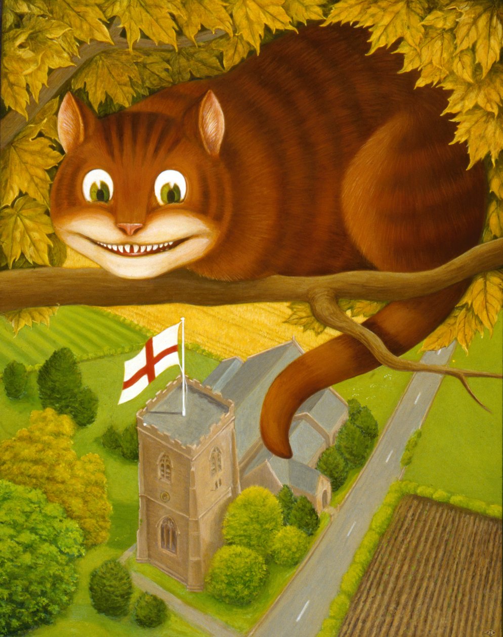 De Cheshire Cat in Daresbury door Frances Broomfield