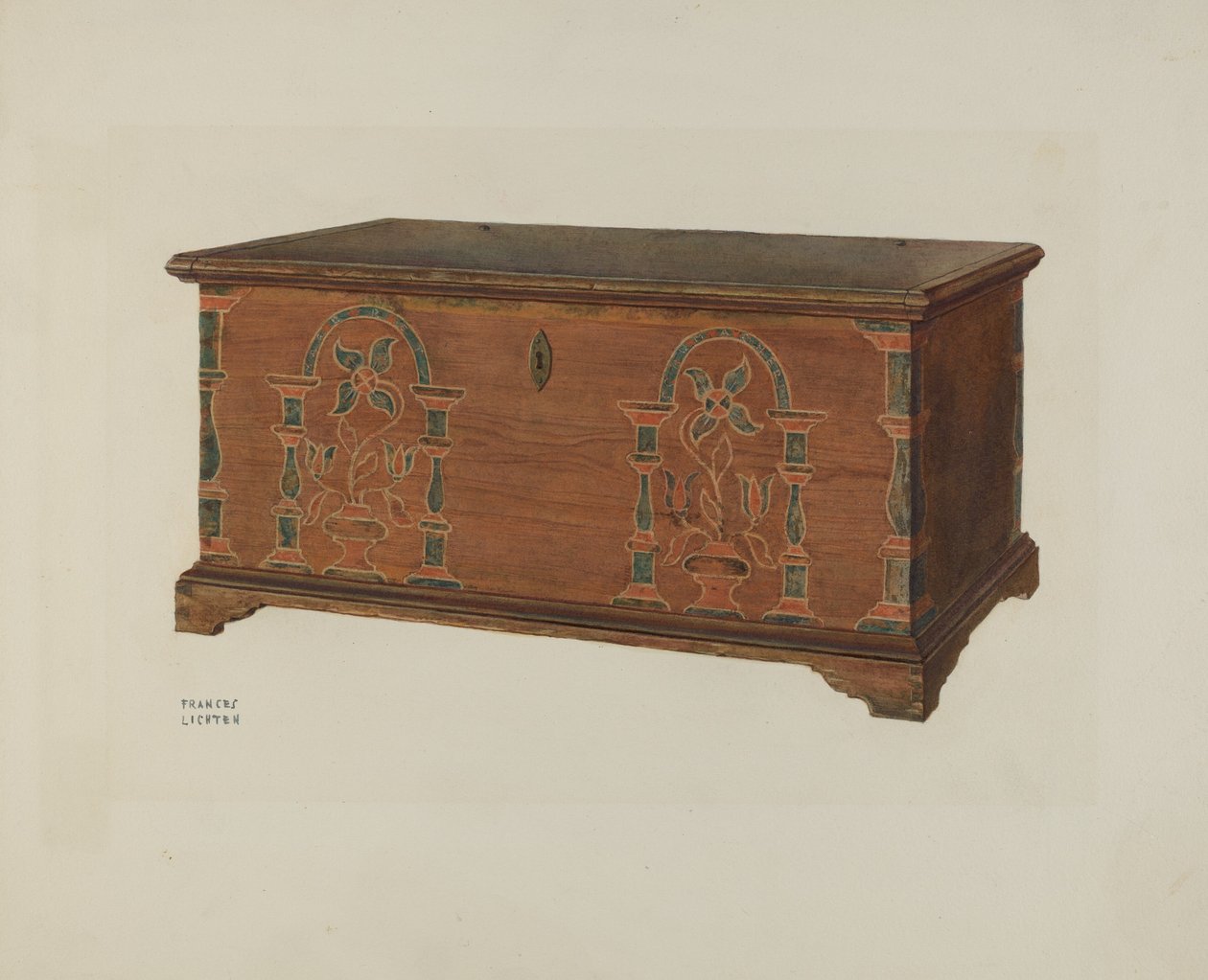 Pa. Duitse bruidskist door Frances Lichten