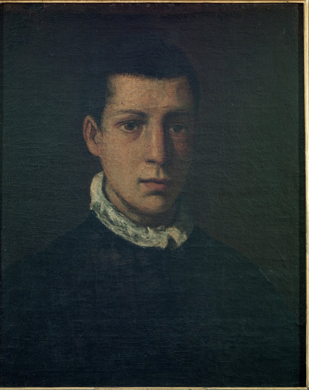 Zelfportret, begin 17e eeuw door Franceschino Carracci