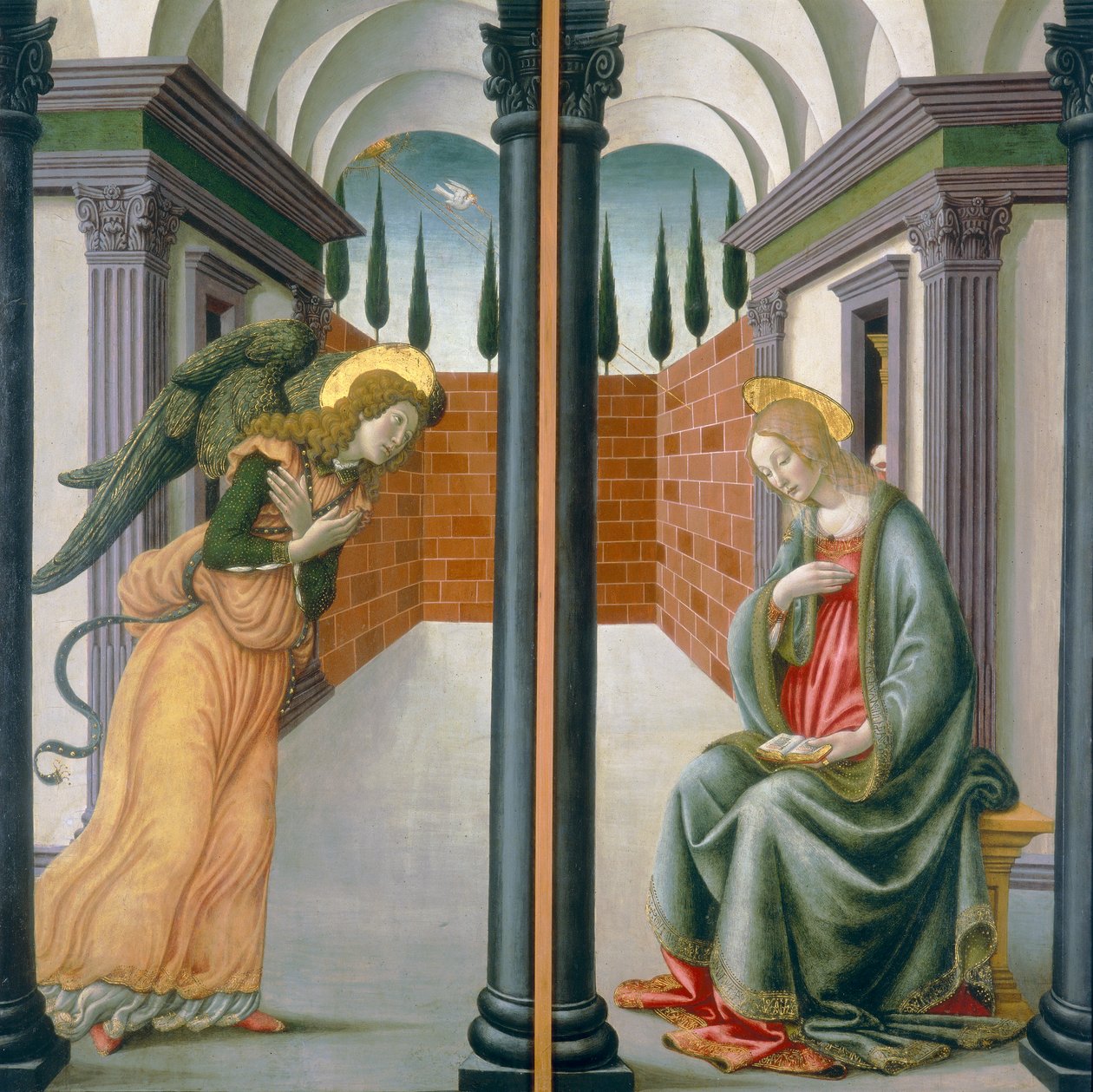 Annunciatie door Francesco Botticini