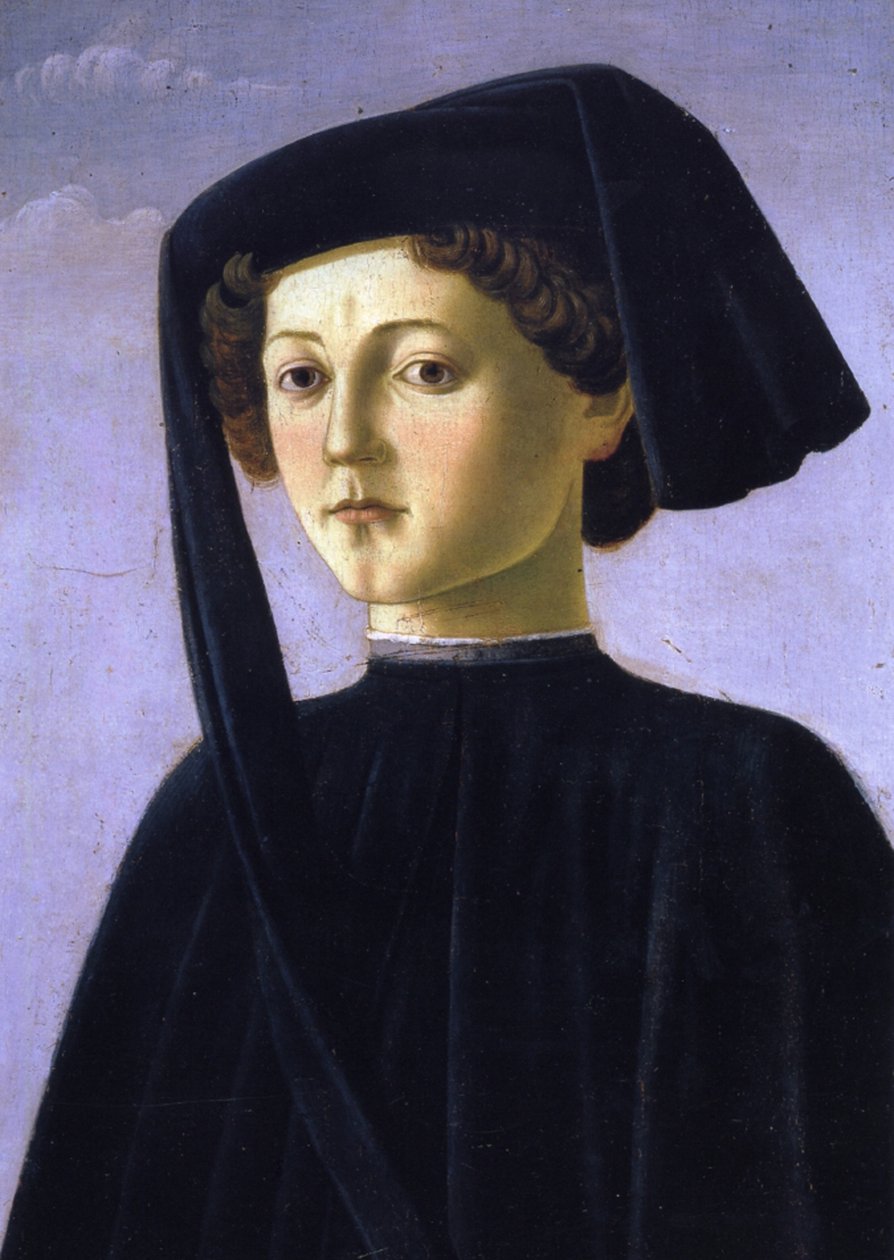 Portret van een jonge man door Francesco Botticini