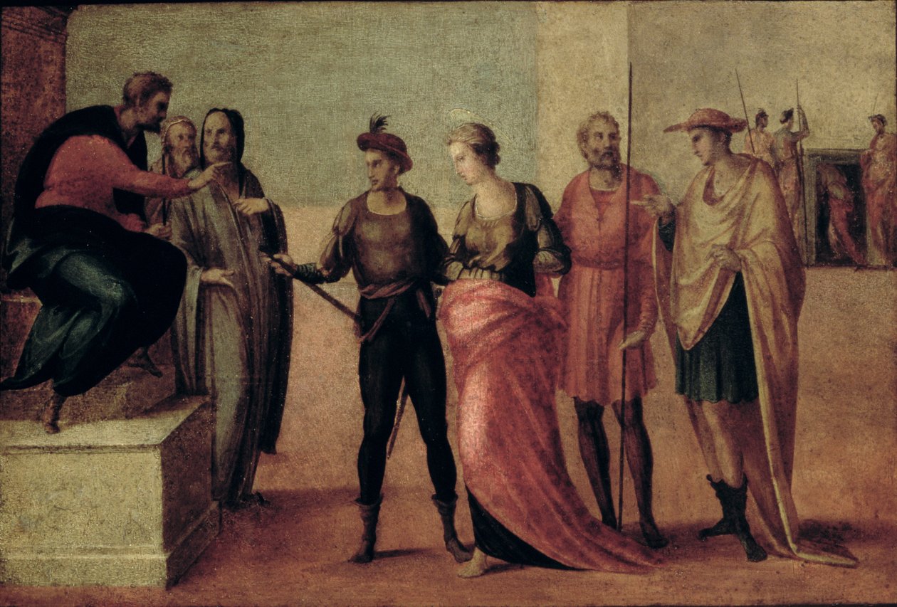 De veroordeling van St. Lucy door Francesco Granacci