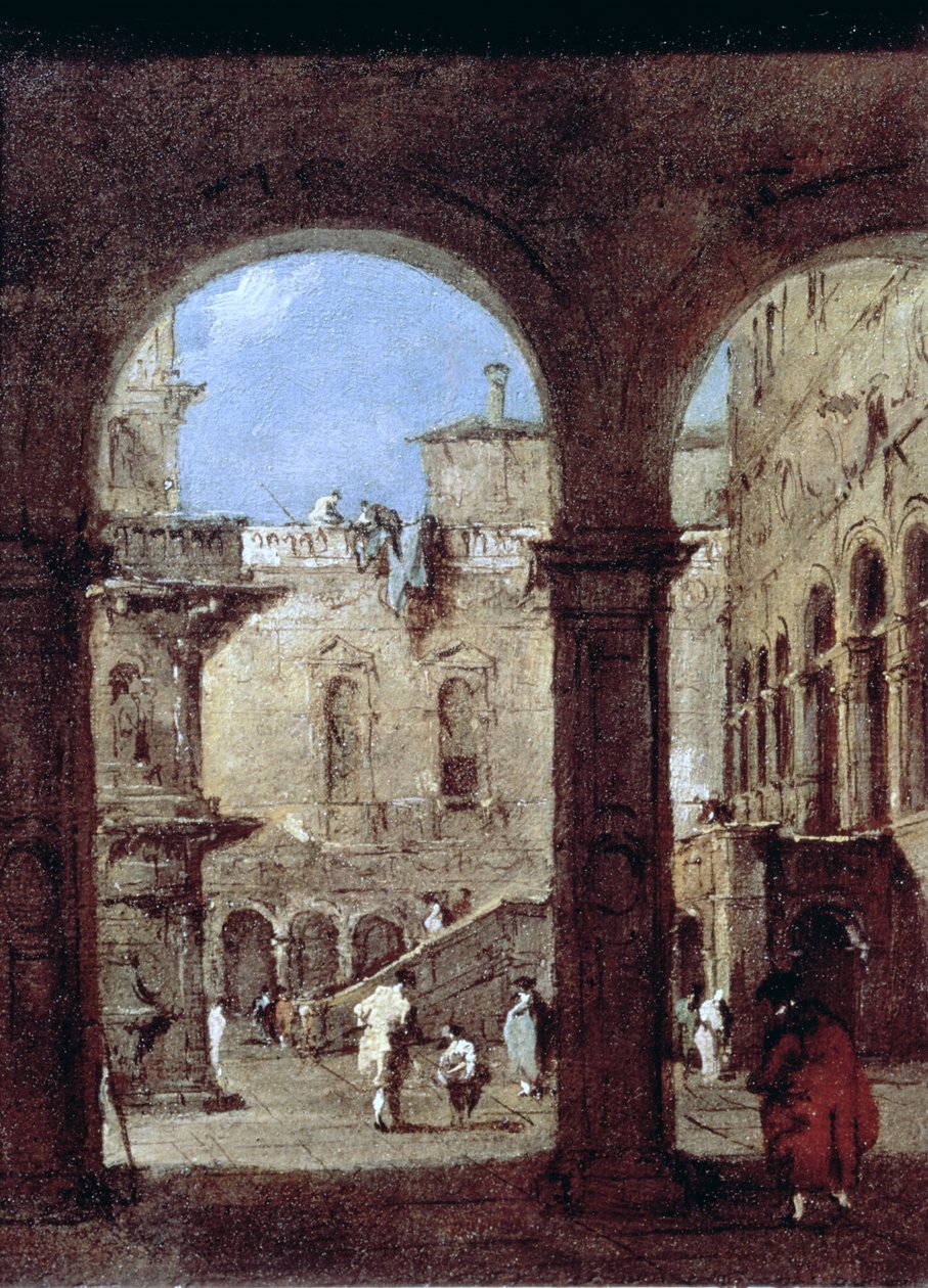 Architectonische Capriccio, c.1770 door Francesco Guardi