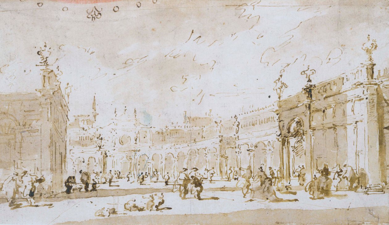 Piazza San Marco door Francesco Guardi