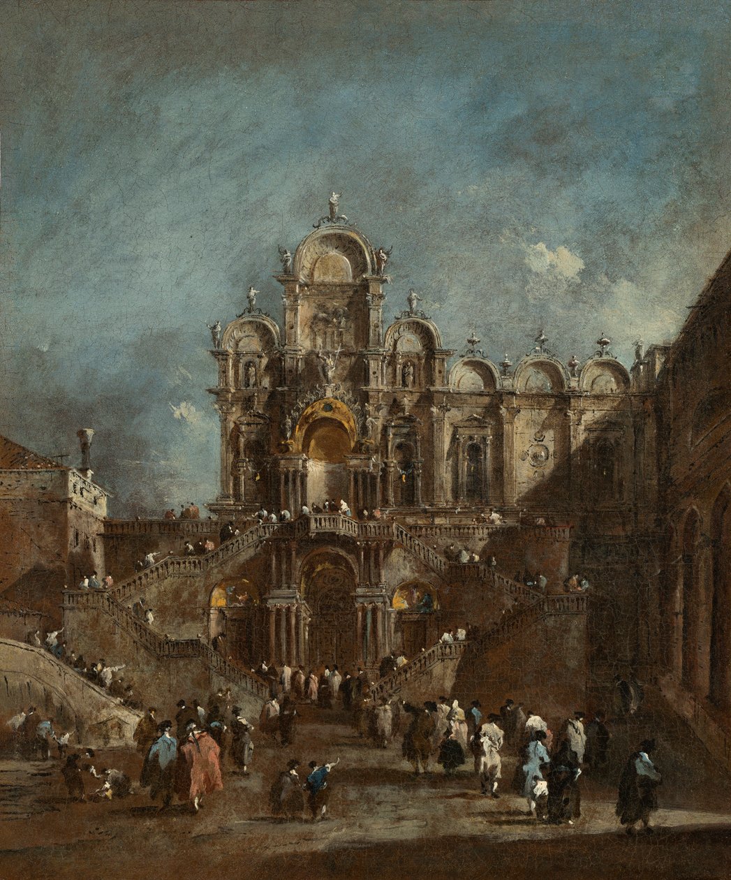 Tijdelijke Tribune op het Campo San Zanipolo, Venetië, c.1782 door Francesco Guardi