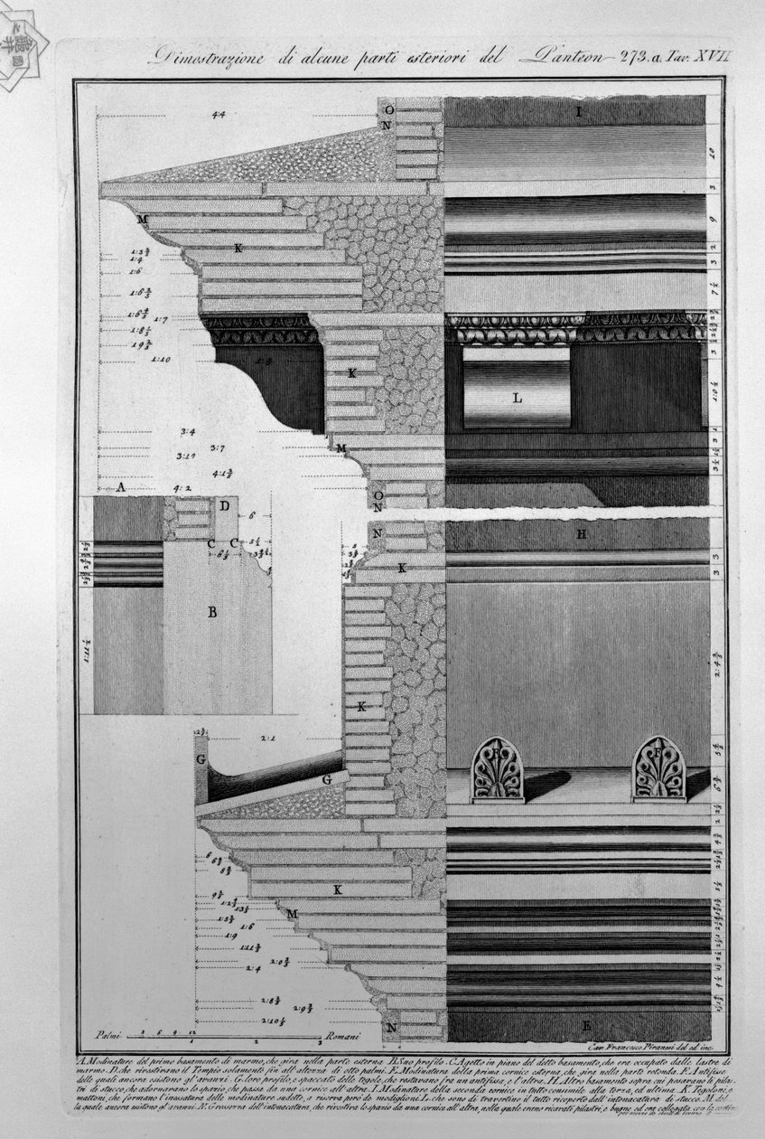 Pantheon, tav. XVII door Francesco Piranesi
