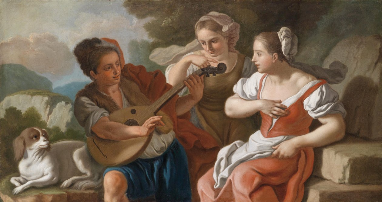 De luitspeler door Francesco de Mura