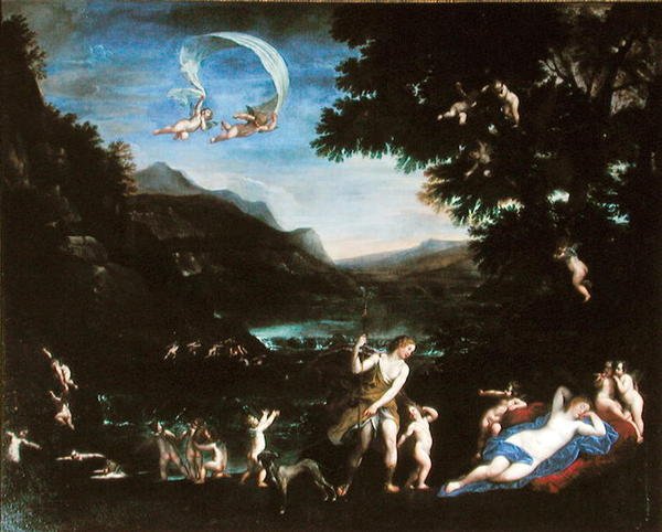Adonis Geleid naar Venus door Cherubs door Francesco Albani