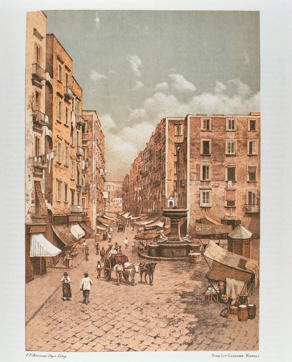 Italië, Napels, De Havenweg door Francesco Aversano