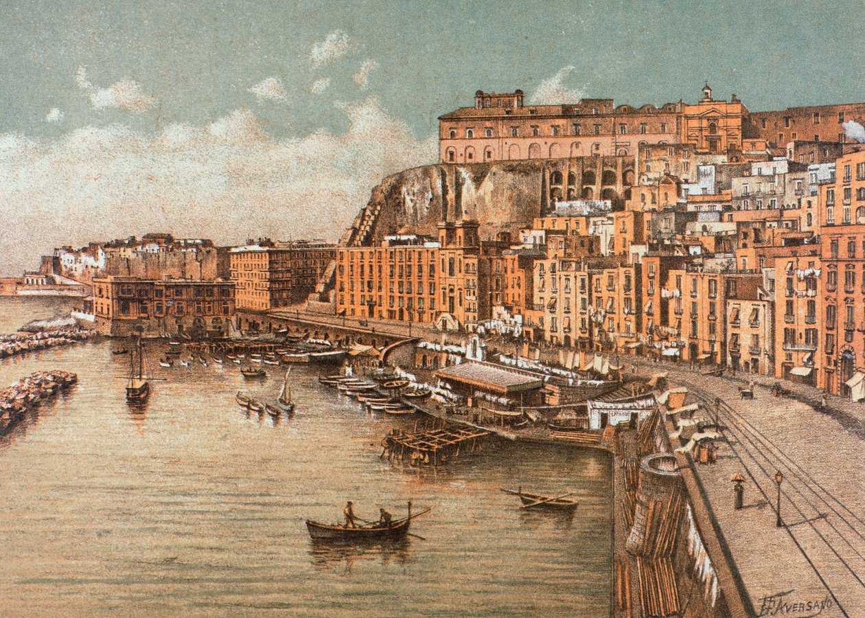 De wijk Saint Lucia in Napels door Francesco Aversano