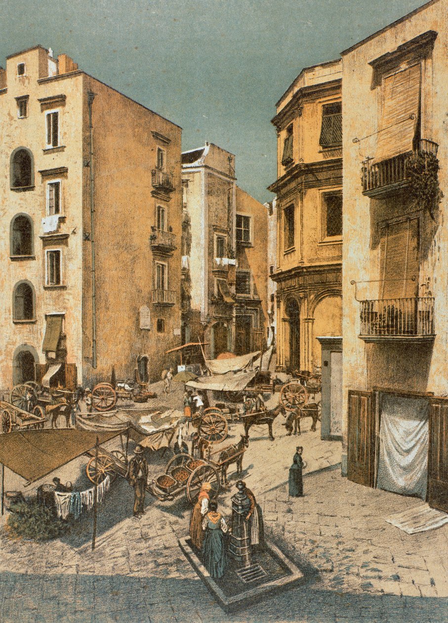 Uitzicht op Almo-plein in Napels door Francesco Aversano