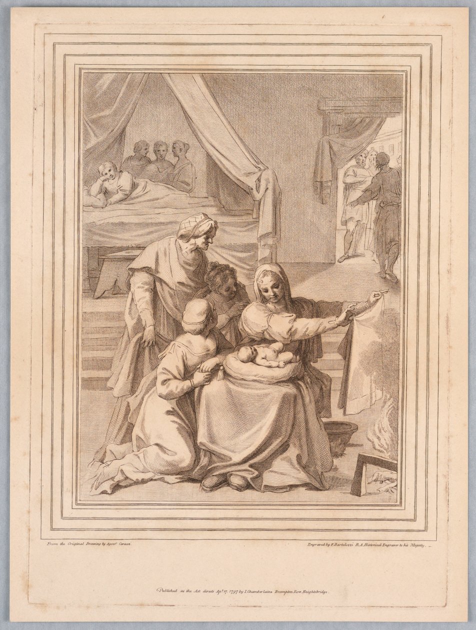Geboorte van Pyrrhus door Francesco Bartolozzi